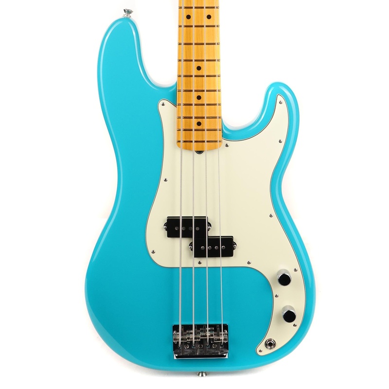 fender-american-pro-ii-precision-bass-miami-blue-2021 Fender American Pro II Precision Bass Miami Blue 2021