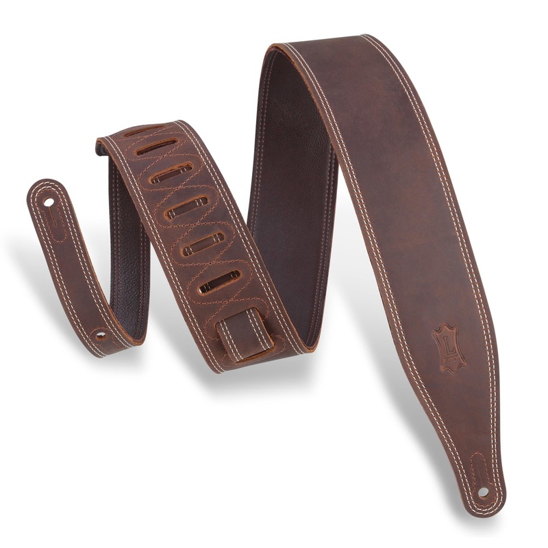 levys-m17bds-dbr-butter-double-stitch-guitar-strap Levys M17BDS-DBR Butter Double Stitch Guitar Strap
