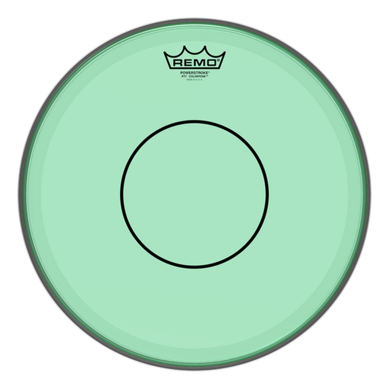 remo-powerstroke-77-colortone-drumhead-green Remo Powerstroke 77 Colortone Drumhead - Green