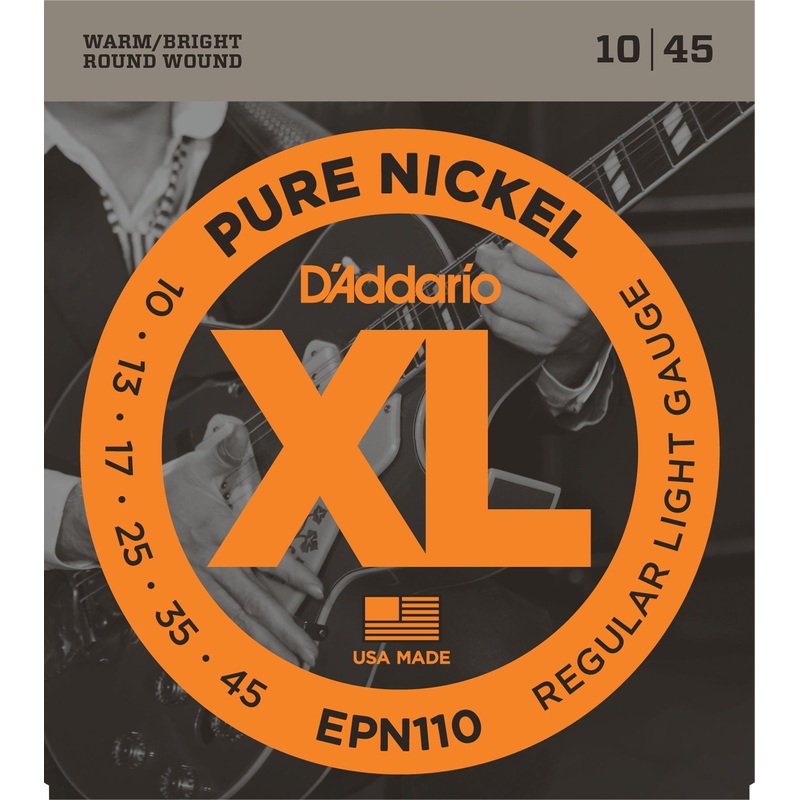 d-addario-epn110-16711-pure-nickel-electric-guitar-strings-regular-light D'Addario EPN110 16711 Pure Nickel Electric Guitar Strings Regular Light