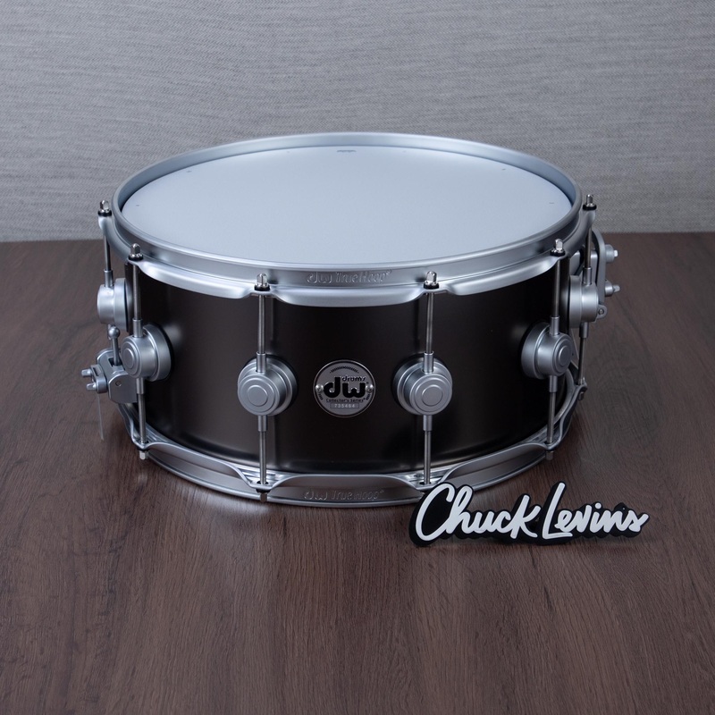 dw-6-5-x-14-inch-collector-s-series-brass-snare-drum-satin-black DW 6.5 x 14-Inch Collector's Series Brass Snare Drum - Satin Black