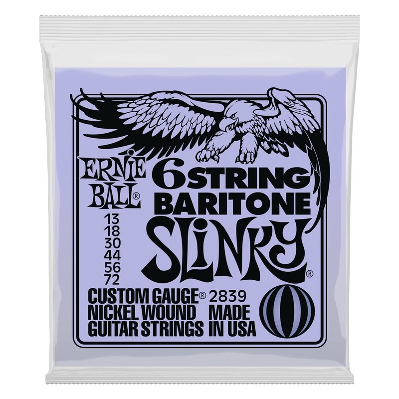 ernie-ball-2839-baritone-slinky-nickel-wound-electric-guitar-strings-013-072 Ernie Ball 2839 Baritone Slinky Nickel Wound Electric Guitar Strings - .013-.072