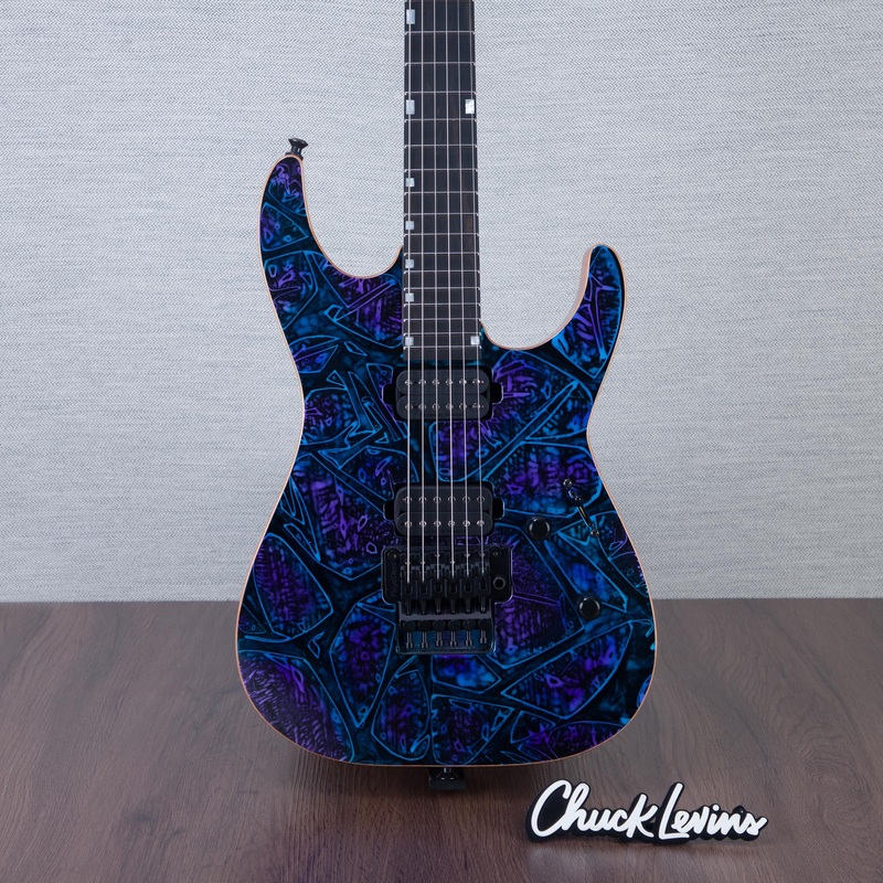 esp-usa-m-ii-dx-electric-guitar-ghost-flame-us25144 ESP USA M-II DX Electric Guitar - Ghost Flame - #US25144