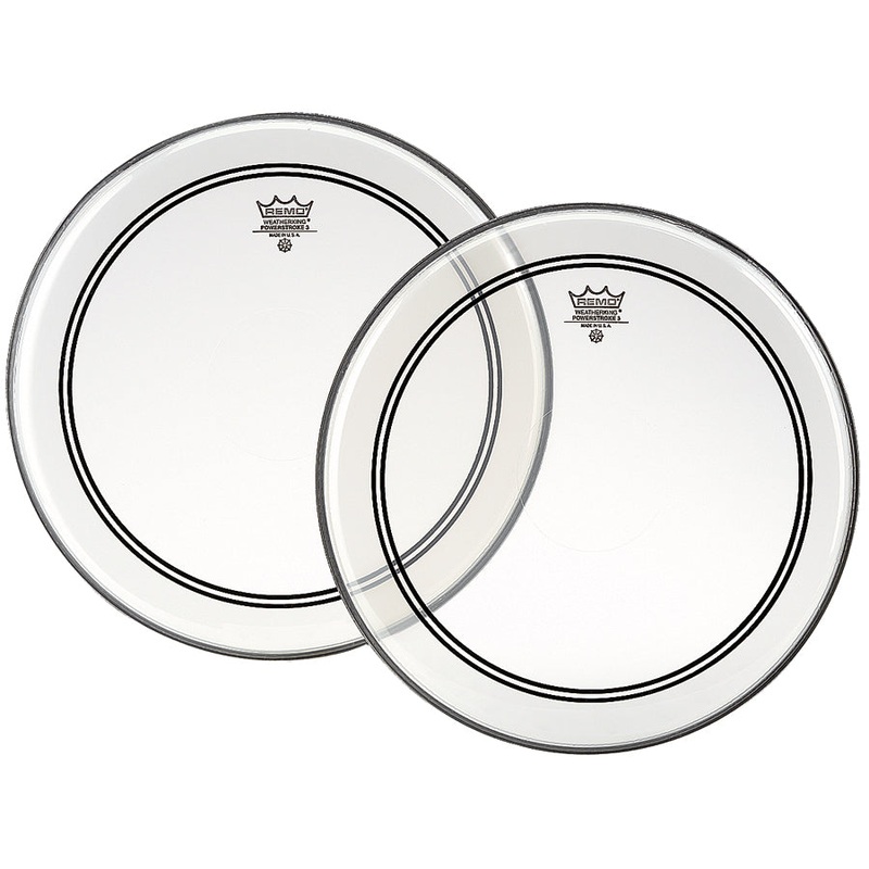 remo-28-clear-powerstroke-3-bass-drum-head-with-falam-patch Remo 28" Clear Powerstroke 3 Bass Drum Head With Falam Patch