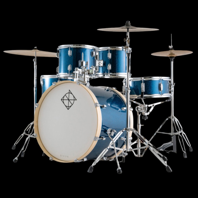 dixon-spark-5-pc-complete-drum-kit-ocean-blue-sparkle Dixon Spark 5-pc Complete Drum Kit - Ocean Blue Sparkle