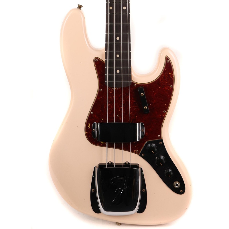 fender-custom-shop-1964-jazz-bass-journeyman-relic-super-faded-aged-shell-pink-with-tortoise-guard Fender Custom Shop 1964 Jazz Bass Journeyman Relic Super Faded Aged Shell Pink with Tortoise Guard