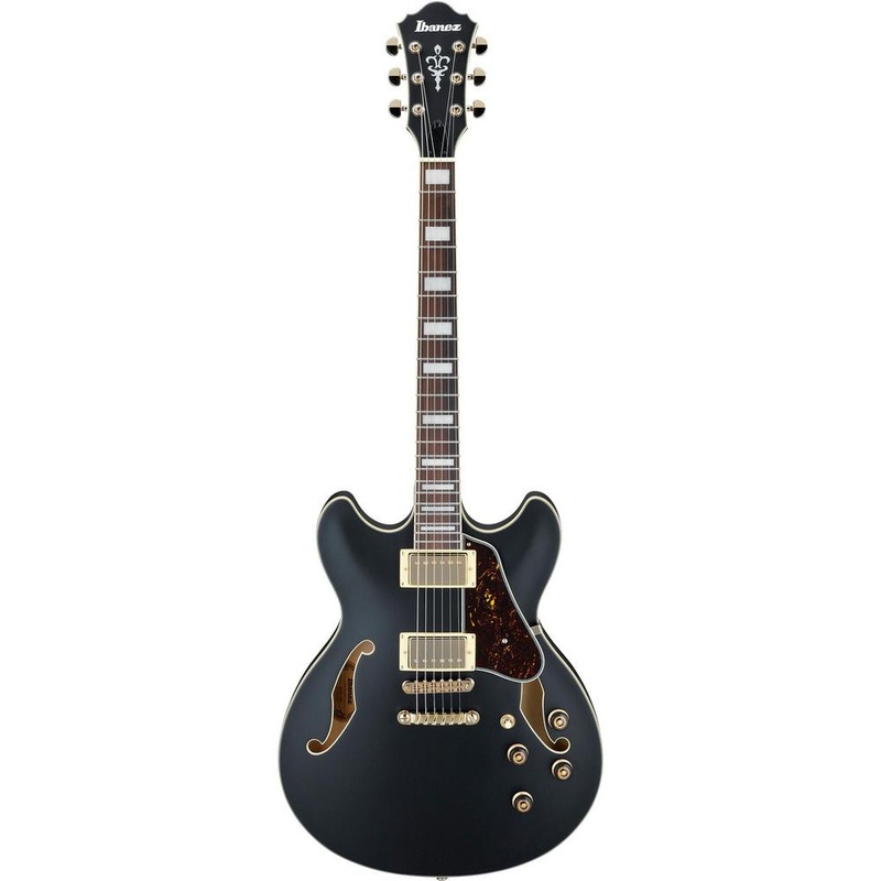 ibanez-as73gbkf-as-artcore-semi-hollow-guitar-black-flat Ibanez AS73GBKF AS Artcore Semi Hollow Guitar - Black Flat