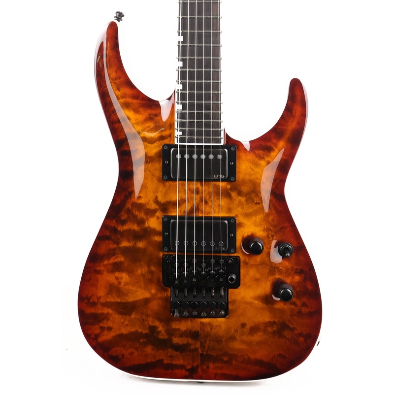 esp-e-ii-horizon-fr-ii-see-thru-tiger-eye-sunburst ESP E-II Horizon FR-II See-Thru Tiger Eye Sunburst