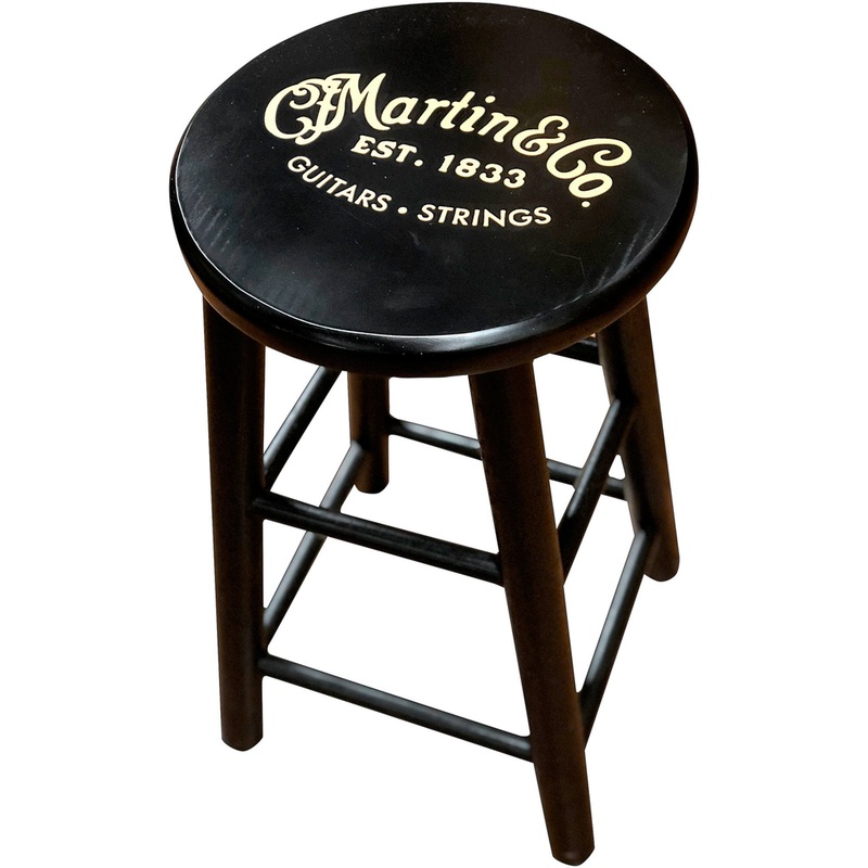 martin-players-stool-black-with-gold-logo-used Martin Players Stool Black with Gold Logo Used