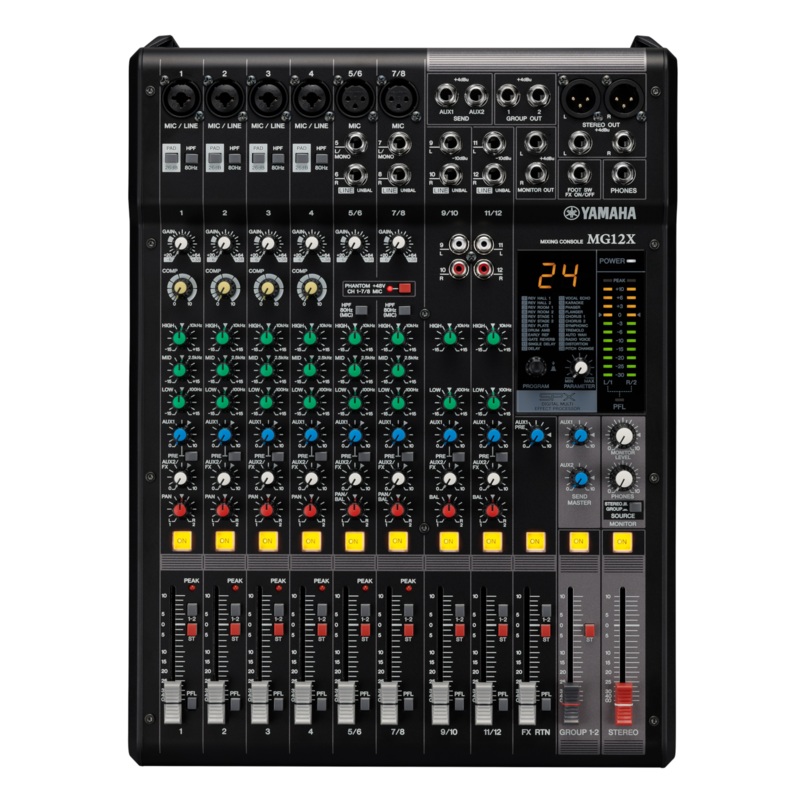 yamaha-mg12x-cv-12-input-stereo-mixer-open-box-mint Yamaha MG12X CV 12-Input Stereo Mixer - Open Box, Mint