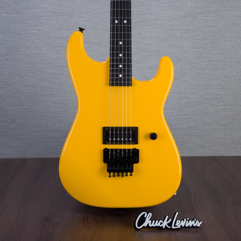 charvel-custom-shop-san-dimas-1h-floyd-rose-masterbuilt-by-big-rob-knowles-taxi-cab-yellow-rk0079 Charvel Custom Shop San Dimas 1H Floyd Rose Masterbuilt by Big Rob Knowles - Taxi Cab Yellow - #RK0079