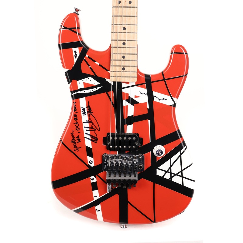 charvel-evh-art-series-spokane-red-black-and-white-stripes-2004 Charvel EVH Art Series Spokane Red Black and White Stripes 2004