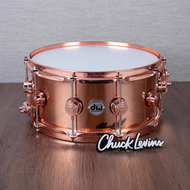 dw-6-5-x-14-inch-copper-snare-drum-copper-hardware DW 6.5 x 14-Inch Copper Snare Drum - Copper Hardware
