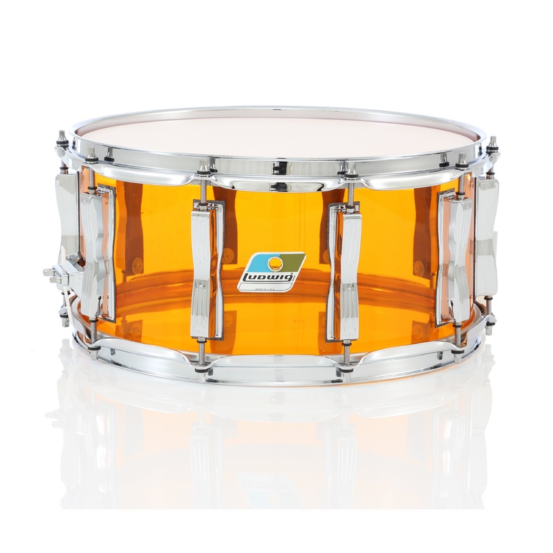 ludwig-14-x-6-5-inch-vistalite-snare-drum-amber Ludwig 14 x 6.5-Inch Vistalite Snare Drum - Amber