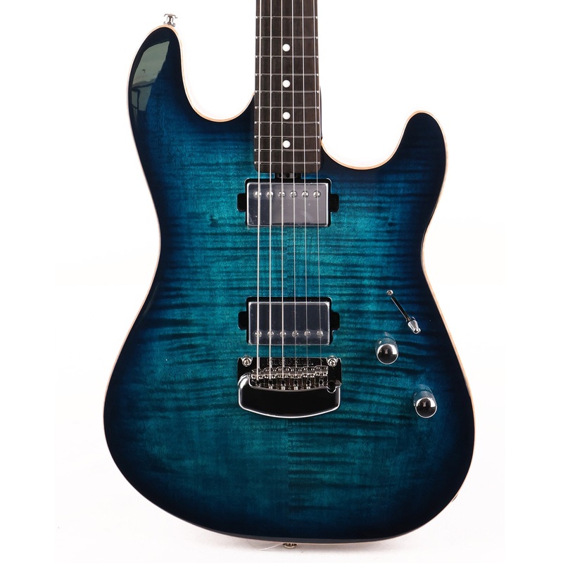 ernie-ball-music-man-sabre-guitar-hh-deep-blue-burst Ernie Ball Music Man Sabre Guitar HH Deep Blue Burst