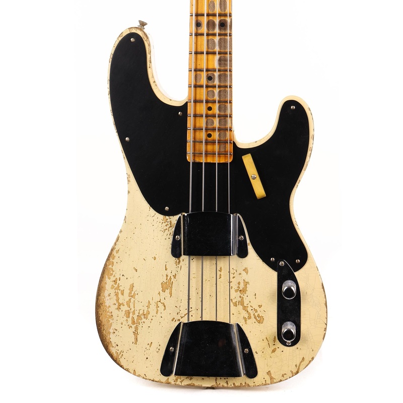 fender-custom-1951-precision-bass-relic-super-heavy-relic-aged-vintage-white Fender Custom 1951 Precision Bass Relic Super Heavy Relic Aged Vintage White