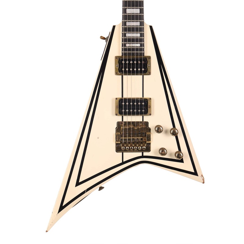 1983-jackson-rr-short-wing-guitar-white-with-black-pinstripes 1983 Jackson RR 'Short Wing' Guitar White with Black Pinstripes