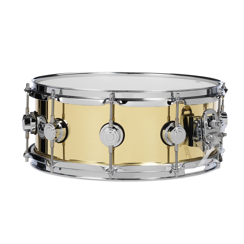dw-collector-s-series-5-5x14-polished-bell-brass-snare-chrome-hardware DW Collector's Series 5.5x14 Polished Bell Brass Snare - Chrome Hardware