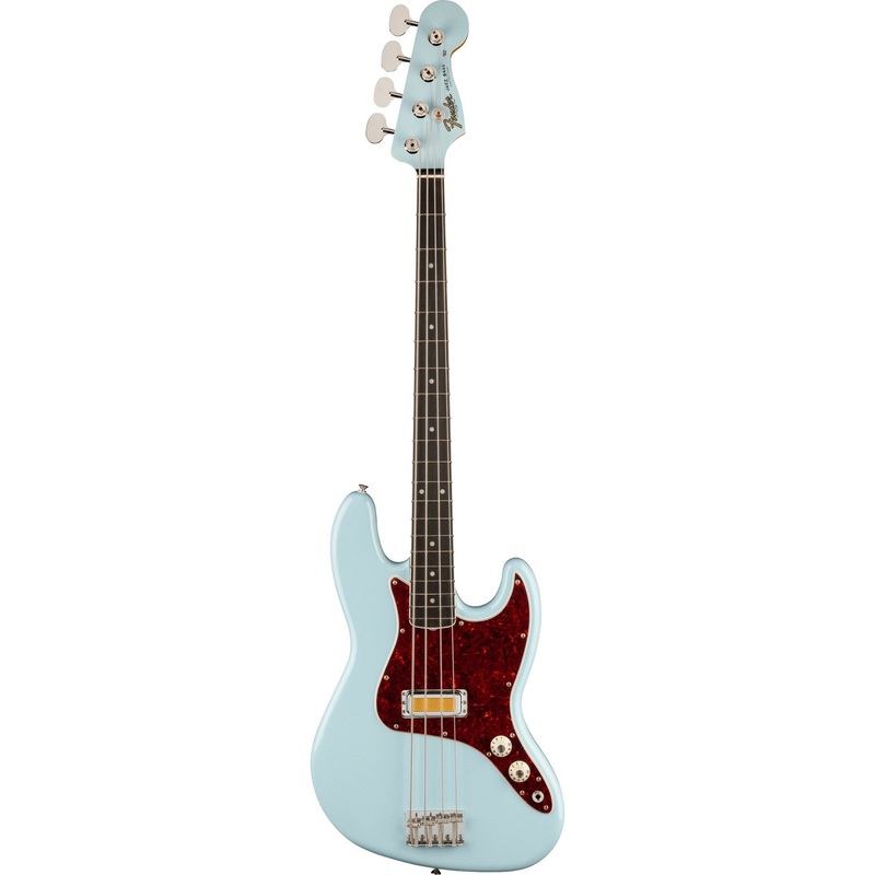fender-gold-foil-jazz-bass-guitar-ebony-fingerboard-sonic-blue-mint-open-box Fender Gold Foil Jazz Bass Guitar - Ebony Fingerboard, Sonic Blue - Mint, Open Box