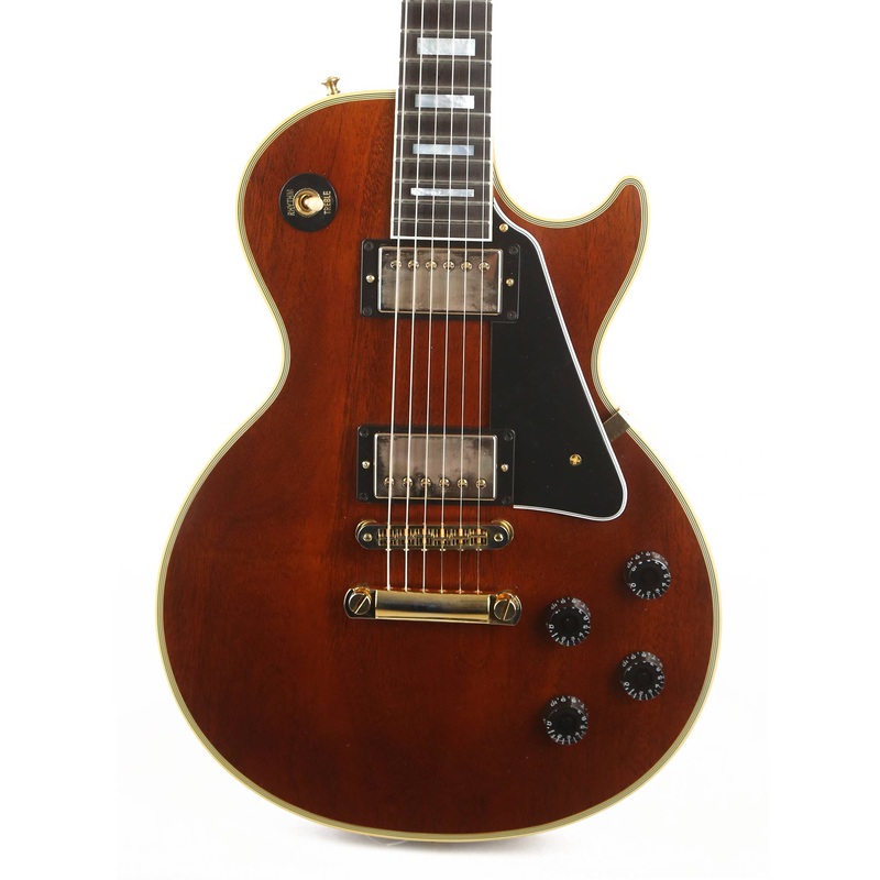 gibson-custom-shop-les-paul-custom-mahogany-top-walnut-stain-made-2-measure-2020 Gibson Custom Shop Les Paul Custom Mahogany Top Walnut Stain Made 2 Measure 2020