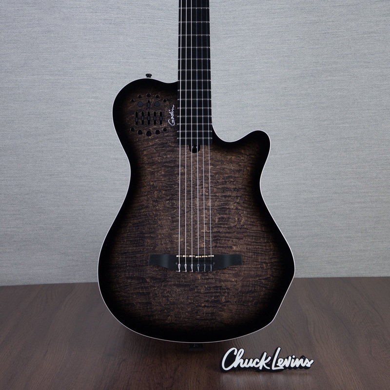 godin-multiac-grand-concert-sa-nylon-string-acoustic-electric-guitar-trans-black-chucksclusive-25311345 Godin MultiAc Grand Concert SA Nylon String Acoustic-Electric Guitar - Trans Black - CHUCKSCLUSIVE - #25311345