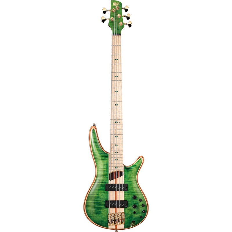 ibanez-2022-sr5fmdx-sr-premium-5-string-bass-guitar-emerald-green-low-gloss Ibanez 2022 SR5FMDX SR Premium 5-String Bass Guitar - Emerald Green Low Gloss