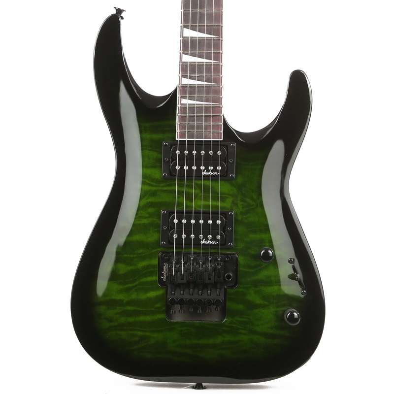 jackson-js-series-dinky-arch-top-js32q-dka-amaranth-fingerboard-transparent-green-burst-used Jackson JS Series Dinky Arch Top JS32Q DKA Amaranth Fingerboard Transparent Green Burst Used