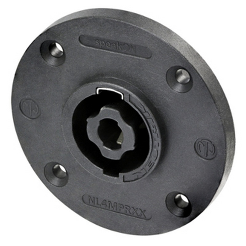 neutrik-nl4mprxx-speakon-4-pole-chassis-connector-round-flange Neutrik NL4MPRXX SpeakON 4 Pole Chassis Connector - Round Flange