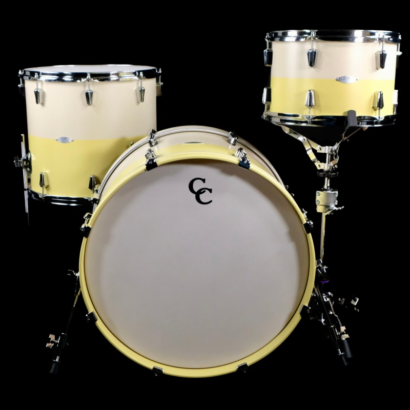 c-c-drum-co-gladstone-big-beat-drum-shell-pack-22-13-16-two-tone-antique-white-and-pale-yellow C&C Drum Co Gladstone Big Beat Drum Shell Pack 22/13/16 - Two Tone Antique White and Pale Yellow