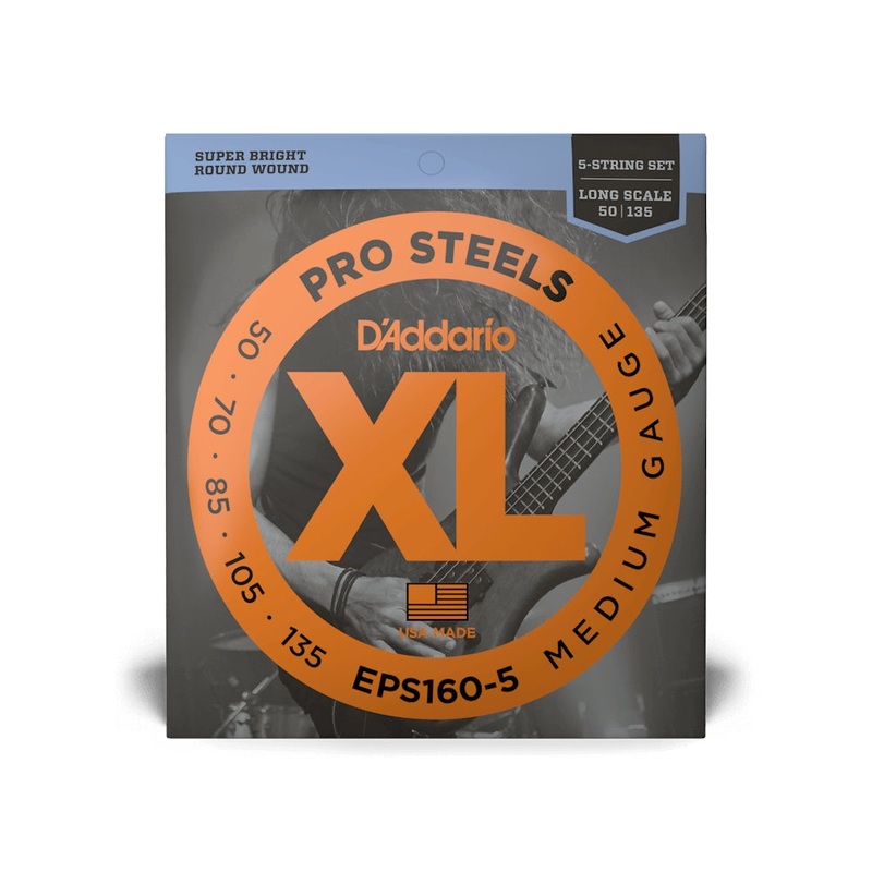 d-addario-eps160-5-pro-steels-50-135-5-string-bass-guitar-strings D'Addario EPS160-5 Pro Steels 50-135 5-String Bass Guitar Strings