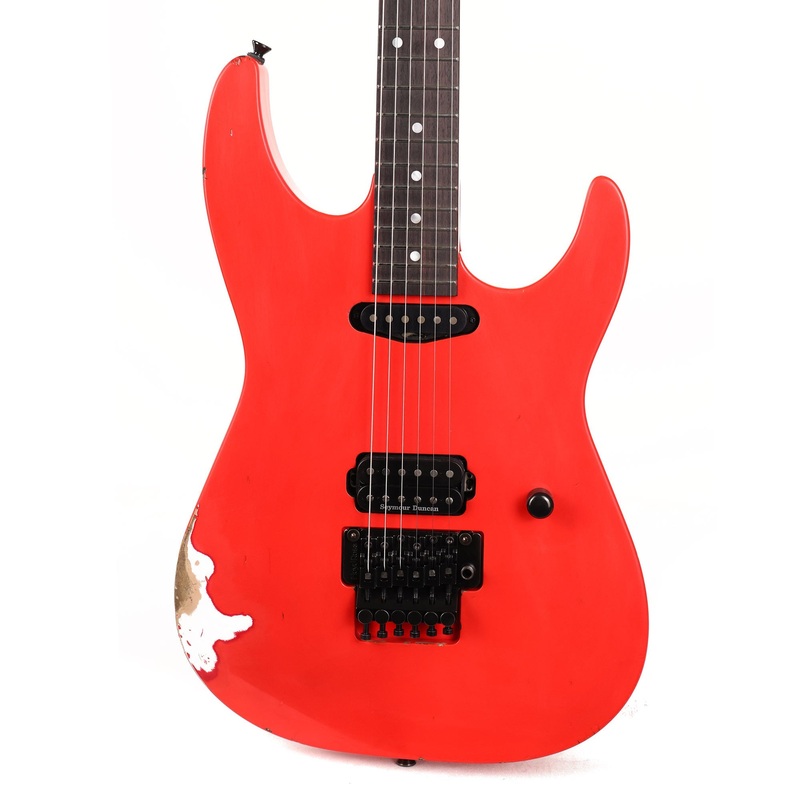 esp-custom-shop-george-lynch-tiger-aged-flare-red-autographed ESP Custom Shop George Lynch Tiger Aged Flare Red - Autographed