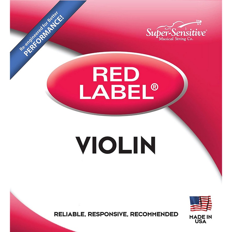 super-sensitive-red-label-violin-strings-4-4-size Super Sensitive Red Label Violin Strings - 4/4 Size