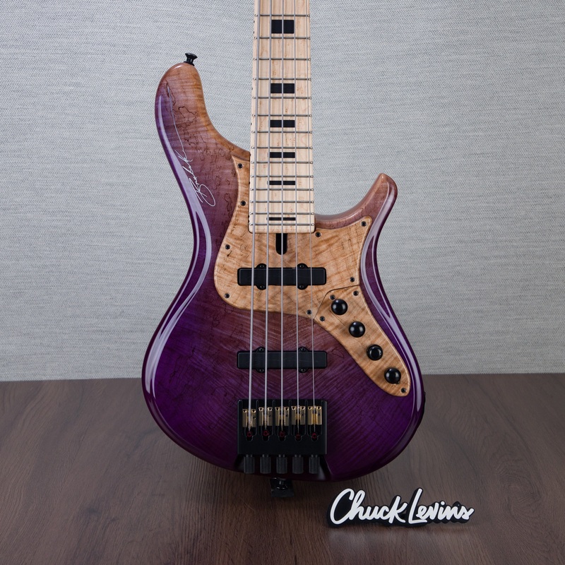 brubaker-custom-shop-nbs-5-5-string-headless-electric-bass-guitar-purple-haze-034-24 Brubaker Custom Shop NBS-5 5-String Headless Electric Bass Guitar - Purple Haze - #034-24