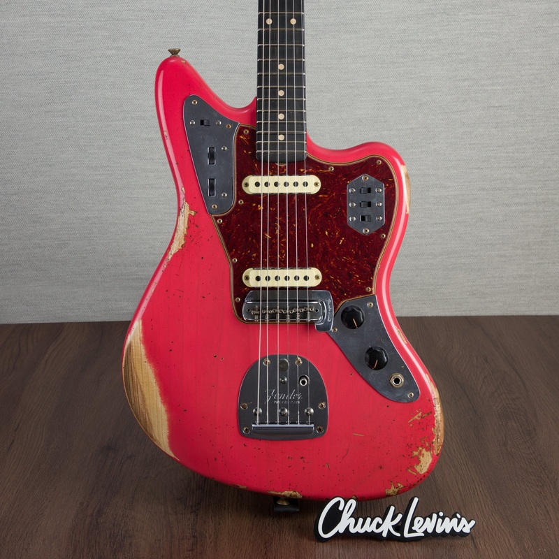 fender-custom-shop-62-jaguar-heavy-relic-electric-guitar-ebony-fingerboard-watermelon-king-chucksclusive-r130047 Fender Custom Shop 62 Jaguar Heavy Relic Electric Guitar, Ebony Fingerboard - Watermelon King - CHUCKSCLUSIVE - #R130047