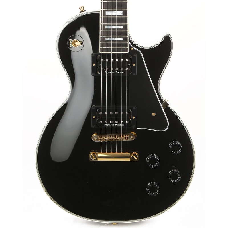 gibson-custom-shop-les-paul-custom-ebony-gold-hardware-2011 Gibson Custom Shop Les Paul Custom Ebony Gold Hardware 2011