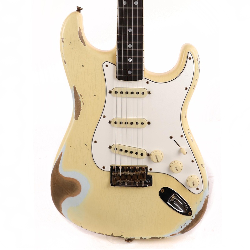 fender-custom-shop-1967-stratocaster-heavy-relic-aged-vintage-white-over-faded-sonic-blue Fender Custom Shop 1967 Stratocaster Heavy Relic Aged Vintage White over Faded Sonic Blue