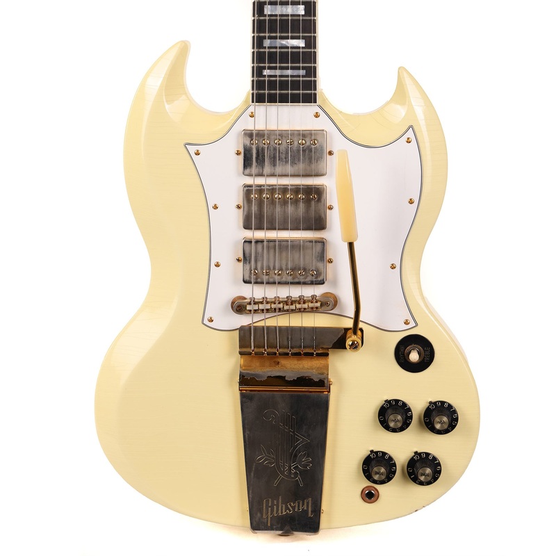gibson-custom-shop-jimi-hendrix-1967-sg-custom-guitar-aged-polaris-white-2020 Gibson Custom Shop Jimi Hendrix 1967 SG Custom Guitar Aged Polaris White 2020