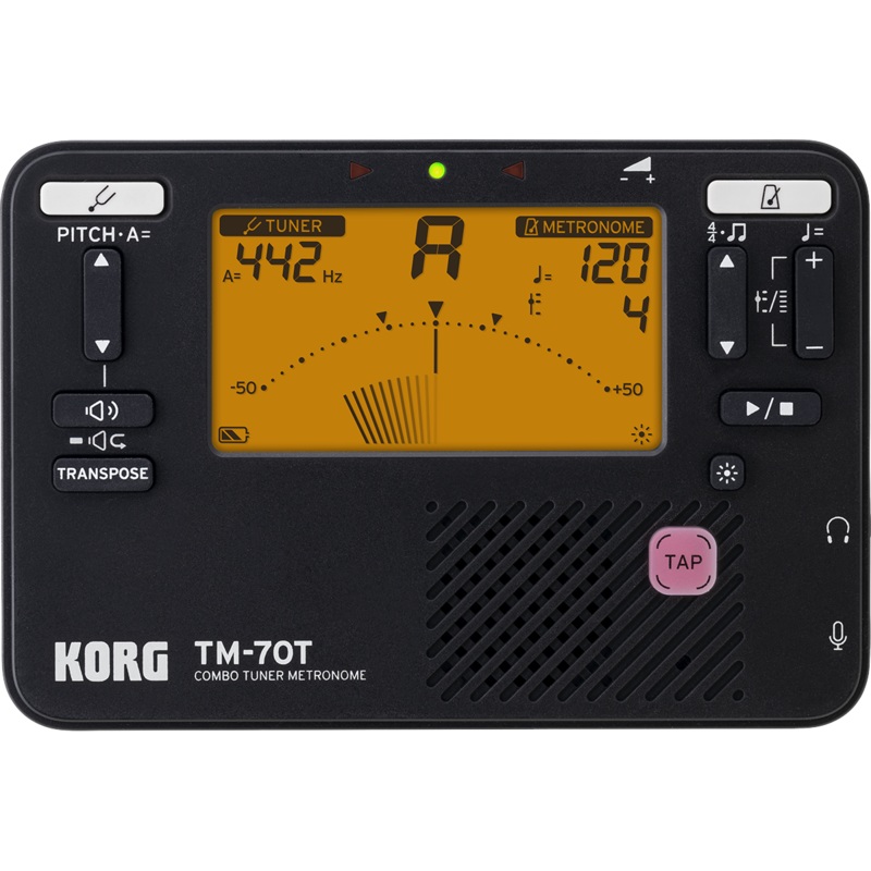 korg-tm70t-bk-combo-tuner-metronome-black Korg TM70T-BK Combo Tuner Metronome - Black