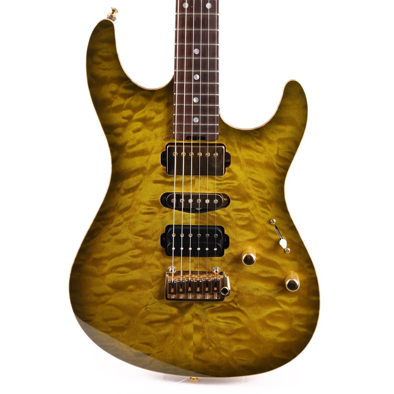 esp-custom-shop-limited-edition-snapper-ivy-green-quilt-top-used ESP Custom Shop Limited Edition Snapper Ivy Green Quilt Top Used