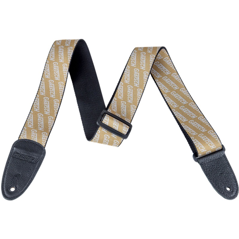 gretsch-strap-with-white-logos-gold Gretsch Strap with White Logos Gold