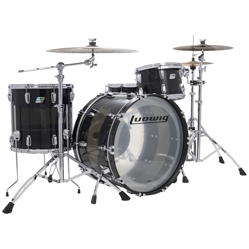 ludwig-vistalite-pro-beat-3-piece-shell-pack-black-sparkle-smoke-black-sparkle Ludwig VistaLite Pro Beat 3-Piece Shell Pack - Black Sparkle/Smoke/Black Sparkle