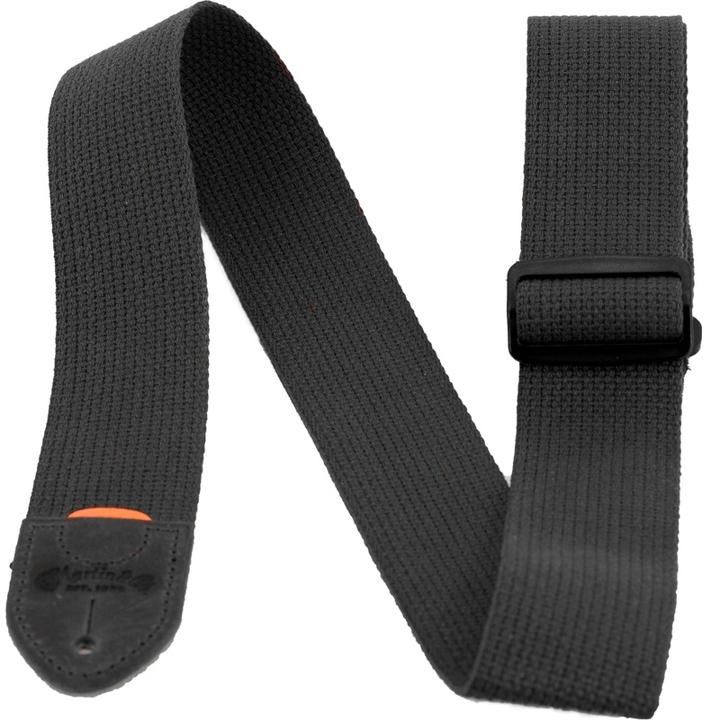 martin-basic-cotton-weave-strap-with-pick-holder-black Martin Basic Cotton Weave Strap with Pick Holder Black