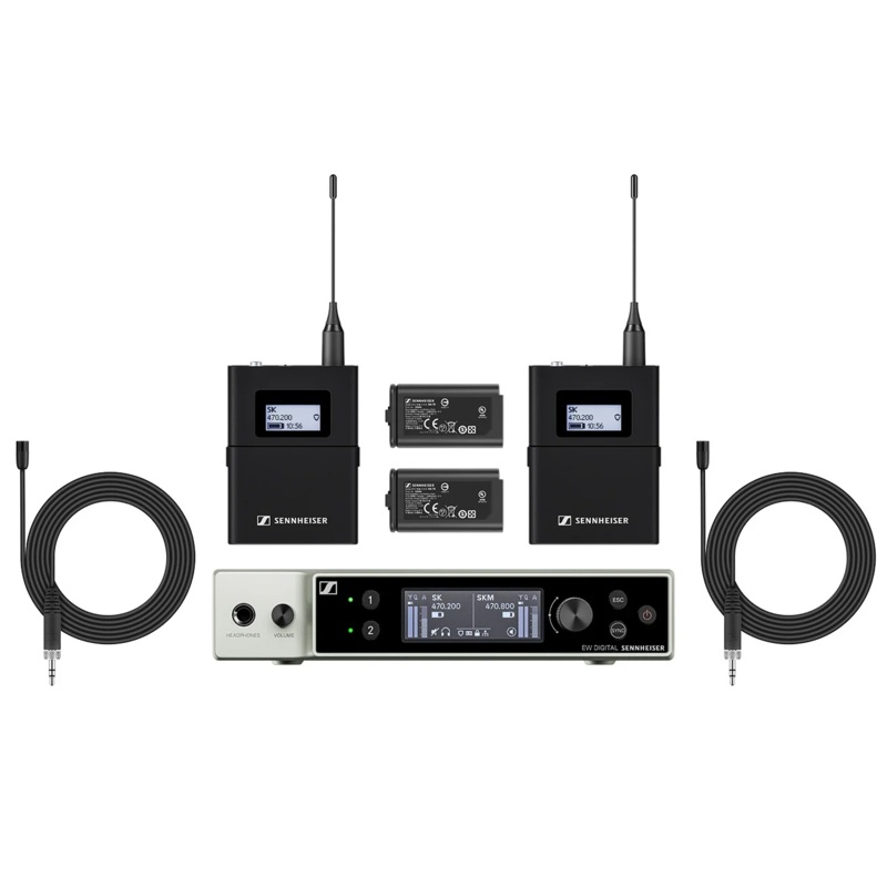 sennheiser-ew-dx-mke-2-set-lavalier-dual-wireless-system-q1-9-band-mint-open-box Sennheiser EW-DX MKE 2 SET Lavalier Dual Wireless System - Q1-9 Band - Mint, Open Box