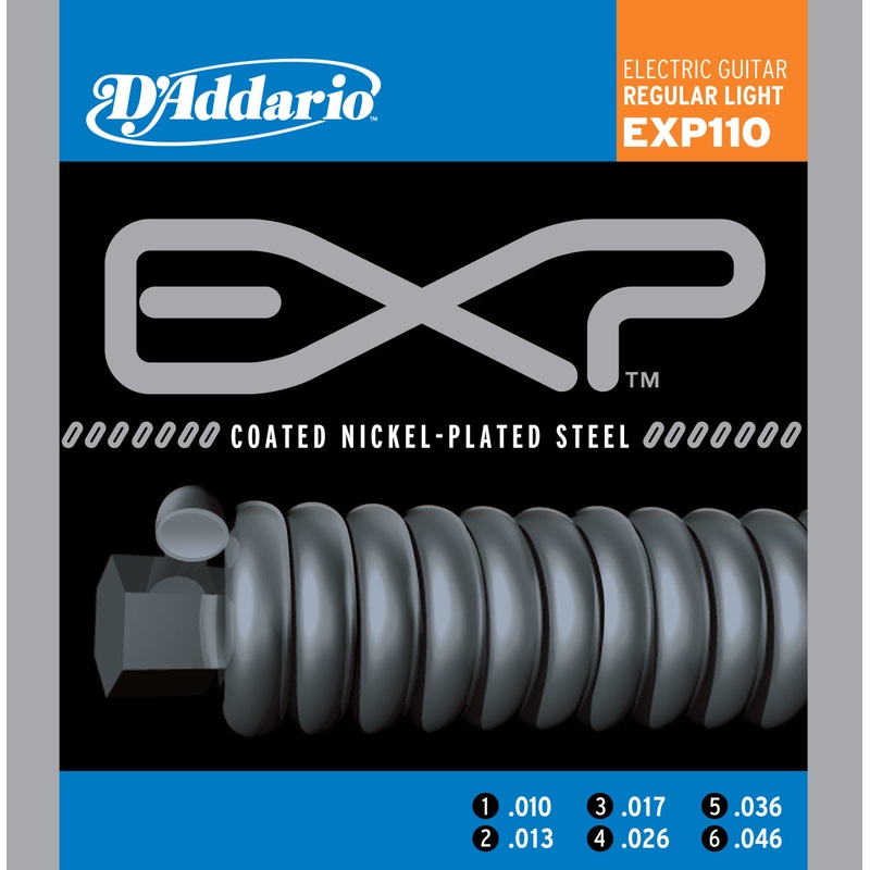 d-addario-exp110-coated-electric-guitar-strings-light-17076 D'addario EXP110 Coated Electric Guitar Strings, Light, 17076