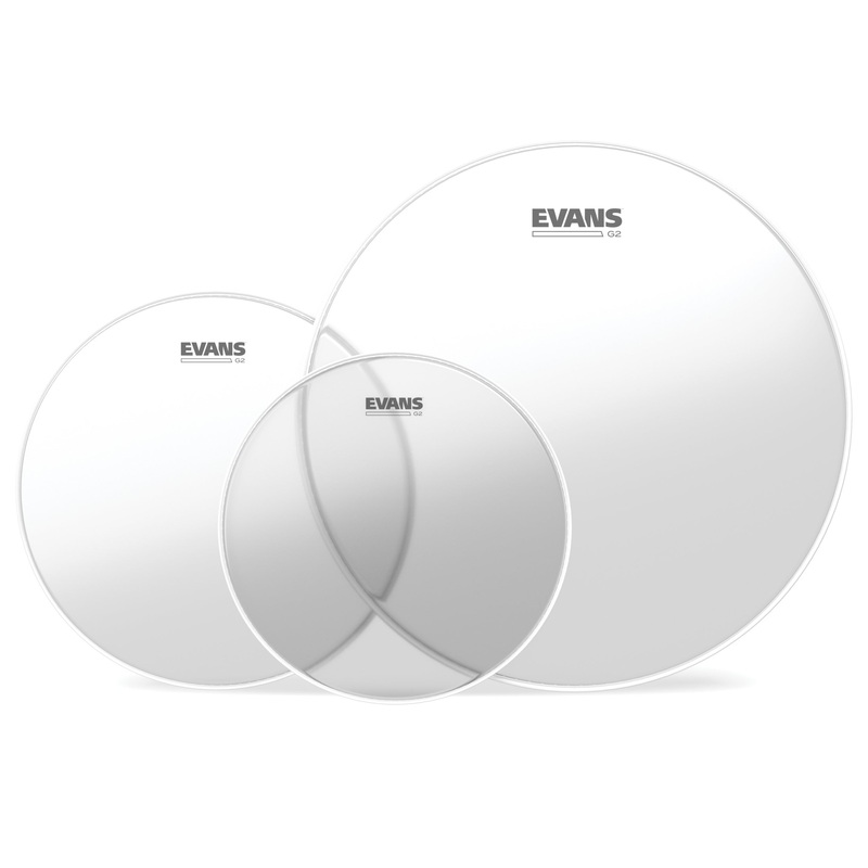 evans-10-12-14-g2-clear-fusion-drum-head-pack Evans 10"/12"/14" G2 Clear Fusion Drum Head Pack