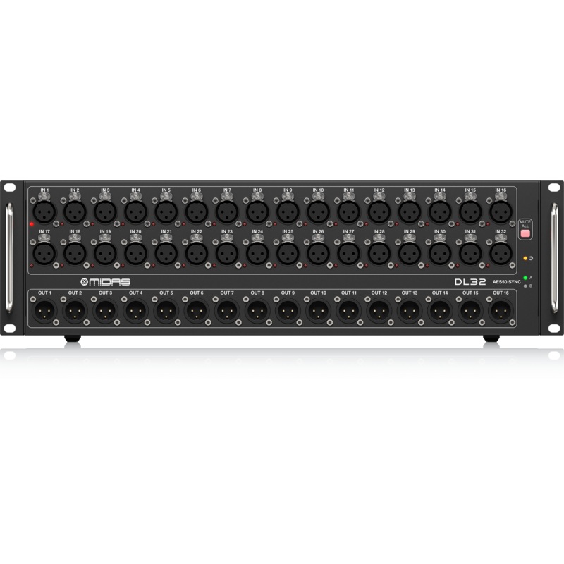 midas-dl32-32-input-16-output-stage-box-with-32-microphone-preamps-open-box-mint Midas DL32 32-Input/16-Output Stage Box with 32 Microphone Preamps - Open Box, Mint
