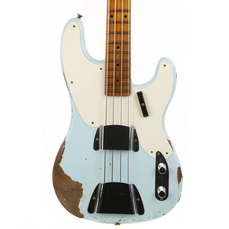fender-custom-shop-1955-roasted-precision-bass-heavy-relic-electric-bass-sonic-blue-2020 Fender Custom Shop 1955 Roasted Precision Bass Heavy Relic Electric Bass Sonic Blue 2020
