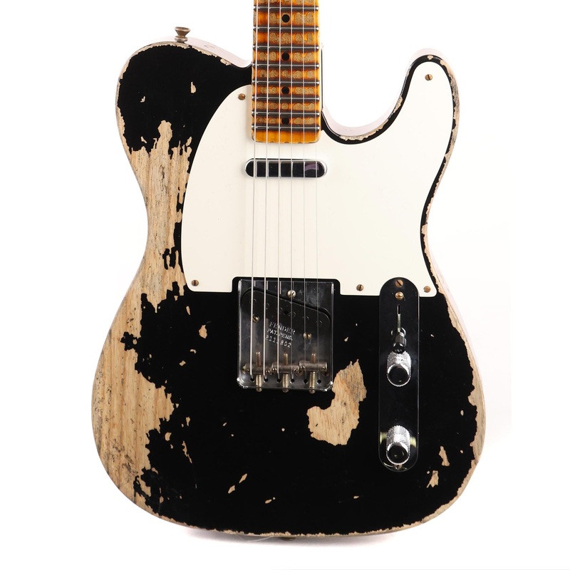 fender-custom-shop-limited-edition-1950-double-esquire-super-heavy-relic-aged-black Fender Custom Shop Limited Edition 1950 Double Esquire Super Heavy Relic Aged Black