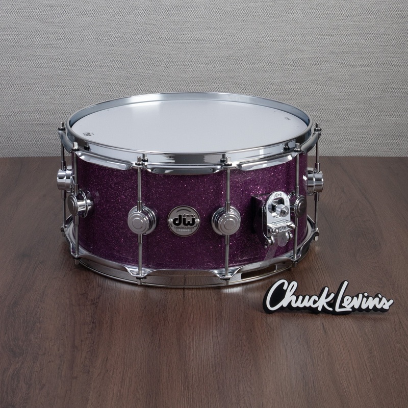 dw-6-5-x-14-inch-collector-series-333-maple-snare-drum-purple-glass DW 6.5 x 14-Inch Collector Series 333 Maple Snare Drum - Purple Glass
