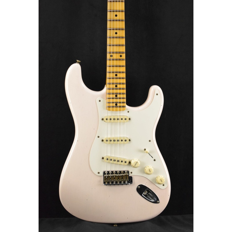 fender-56-strat-journeyman-relic-super-faded-aged-shell-pink-bone-tone-pickups Fender '56 Strat Journeyman Relic - Super Faded Aged Shell Pink - "Bone-Tone" Pickups